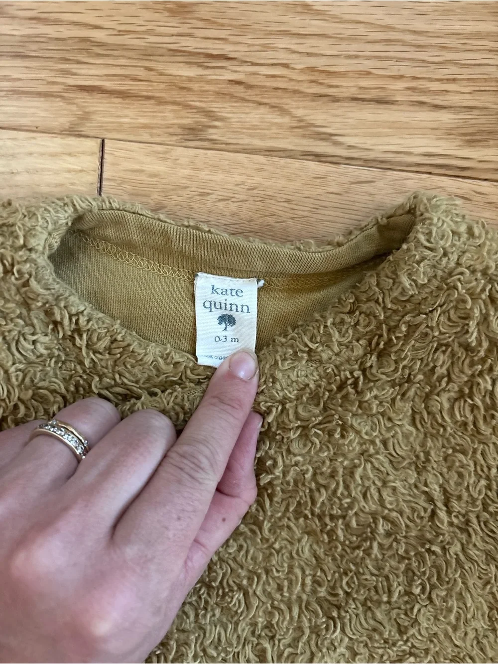 Kate Quinn Organic Cotton Teddy Sherpa 2 Piece Set 0-3 Months Brown Footed Pants